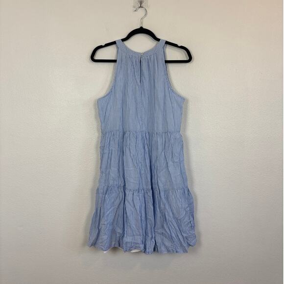 Old Navy Tiered High Neck Cotton Blend Mini Dress Medium - Picture 2 of 4